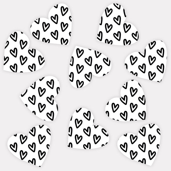Freehand Script - Iridescent Heart Table Confetti