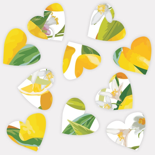 Lemon Citrus Heart Table Confetti