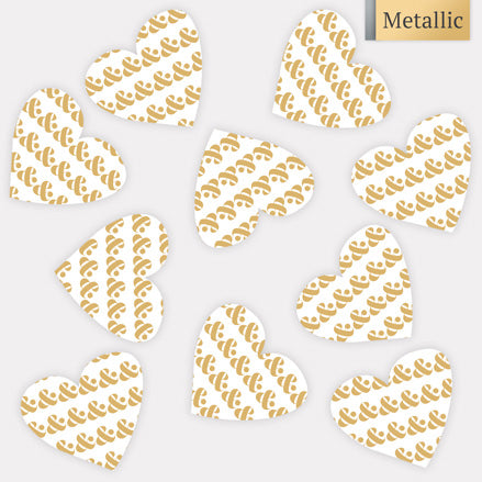 Metallic Ampersand - Metallic Heart Table Confetti