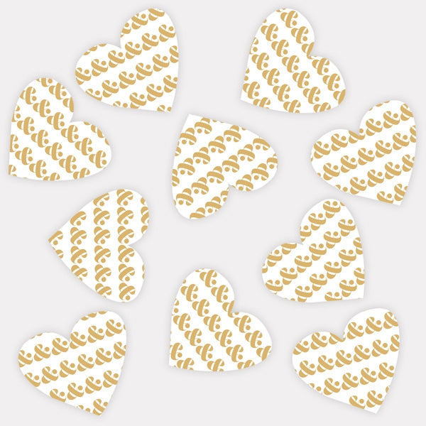 Metallic Ampersand - Metallic Heart Table Confetti
