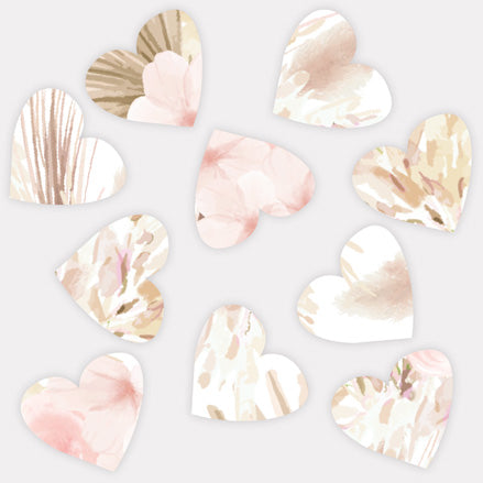 Pampas Floral Heart Table Confetti