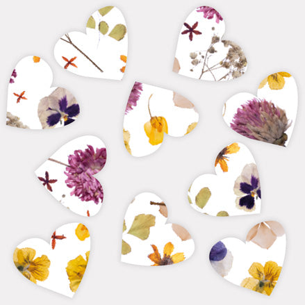 Pressed Flowers - Heart Table Confetti