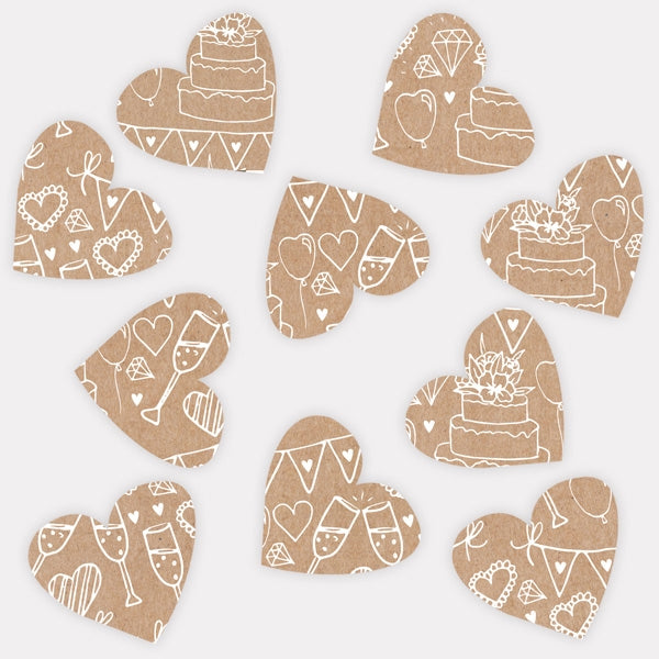 Rustic Wedding Charm - Heart Table Confetti