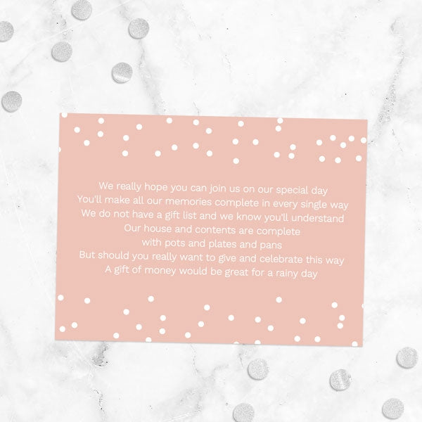 Confetti Script Gift Poem Card