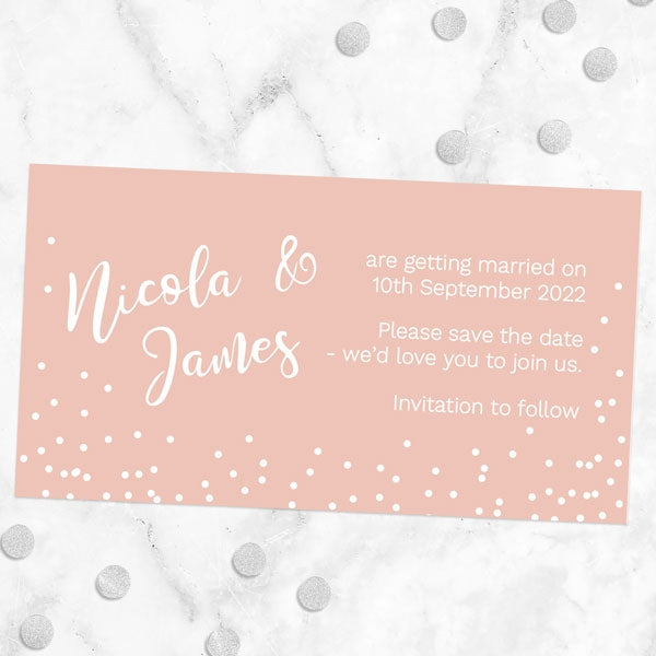 Confetti Script Save the Date Magnets