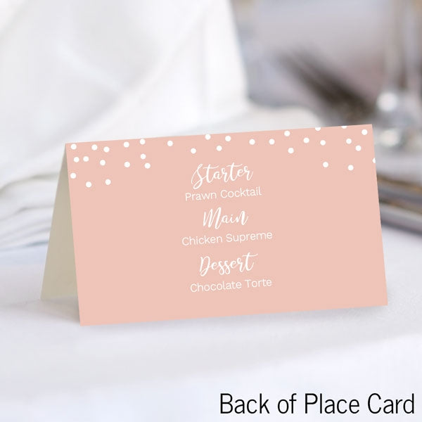 Confetti Script Place Card