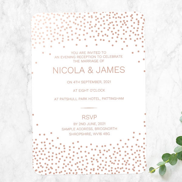 Confetti Sparkle - Foil Boutique Evening Invitation