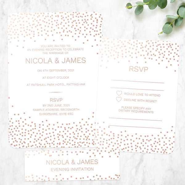 Confetti Sparkle - Foil Boutique Evening Invitation