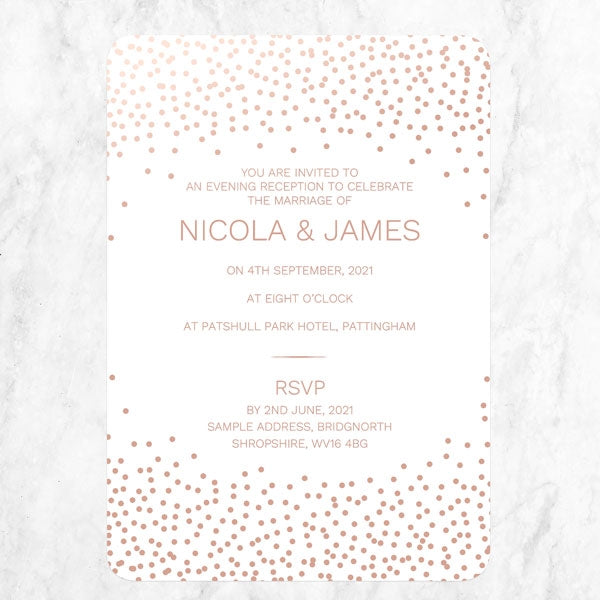 Confetti Sparkle - Foil Boutique Evening Invitation