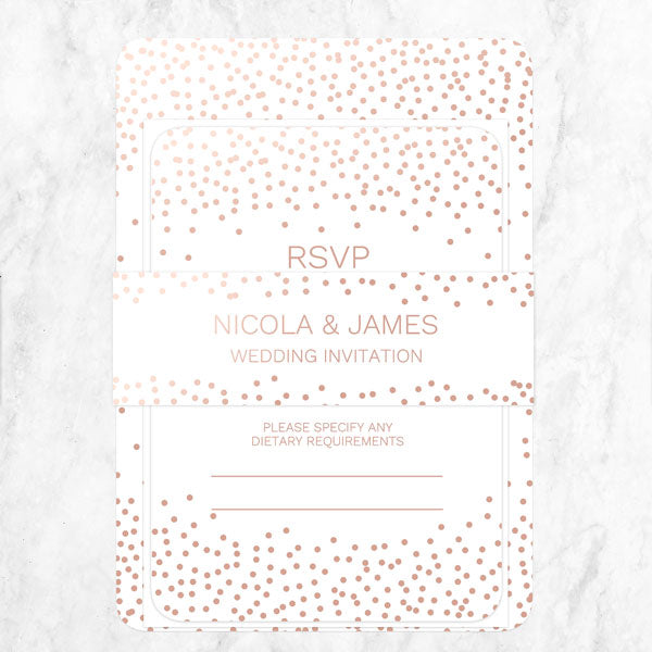 Confetti Sparkle - Foil Boutique Wedding Invitation & RSVP