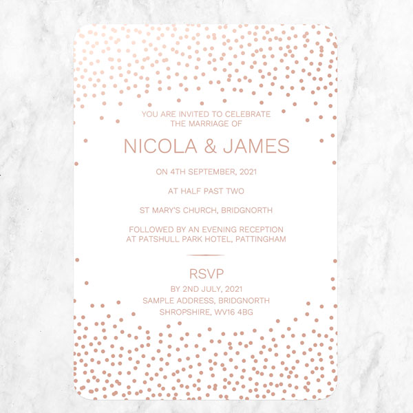 Confetti Sparkle - Foil Boutique Wedding Invitation & RSVP