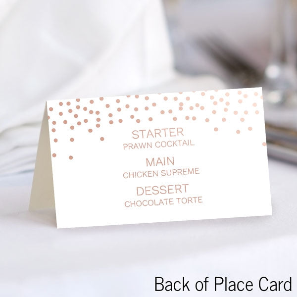 Confetti Sparkle Foil Place Card