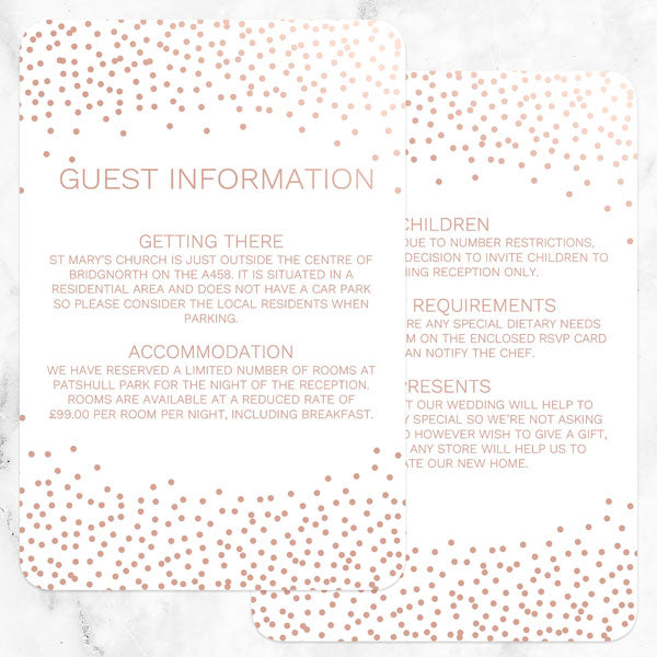 Confetti Sparkle - Foil Boutique Wedding Invitation & RSVP