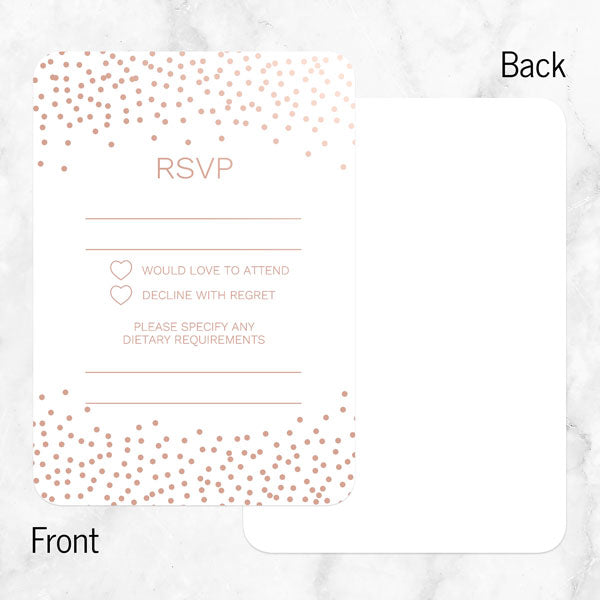 Confetti Sparkle - Foil Boutique Wedding Invitation & RSVP