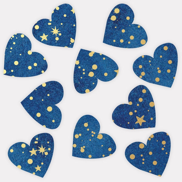 Starry Night Foil Heart Table Confetti