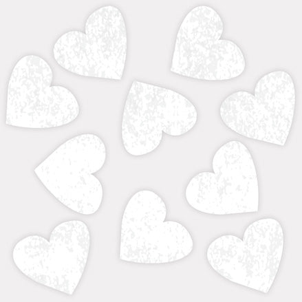 Textured Simplistic Monogram - Iridescent Heart Table Confetti