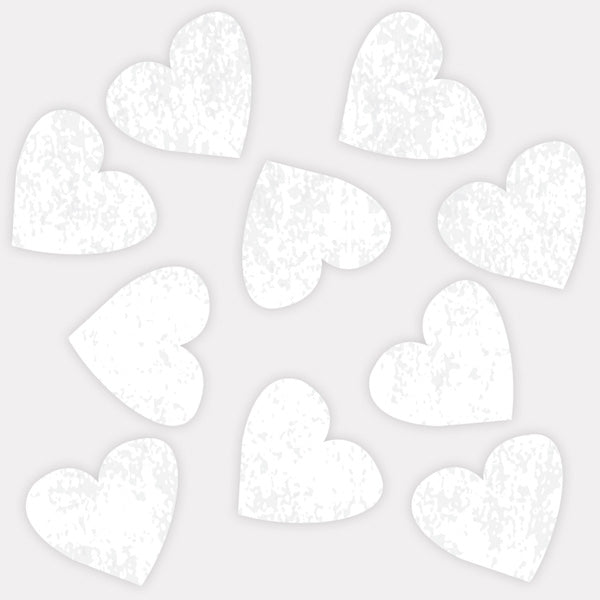 Textured Simplistic Monogram - Iridescent Heart Table Confetti