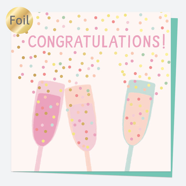 Luxury Foil Congratulations Card - Sweet Spot Champagne - Congratulations