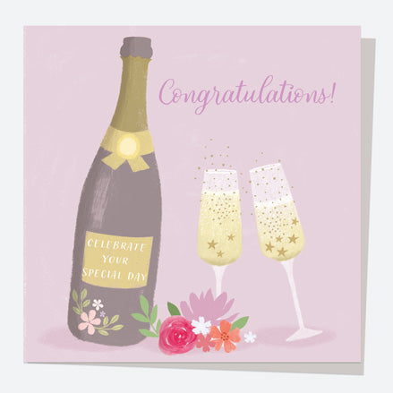 Congratulations Card - Drinks - Champagne Congratulations