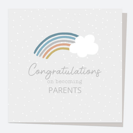 Congratulations On Becoming Parents Card - Rainbow