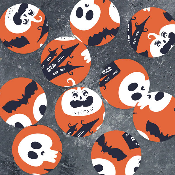 Creepy Pumpkin Castle - Halloween Table Confetti