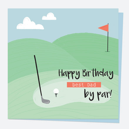 Dad Birthday Card - Golf - Best Dad by Par