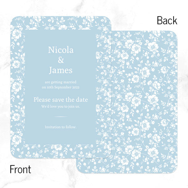 Dainty Flowers Iridescent Save the Date Cards