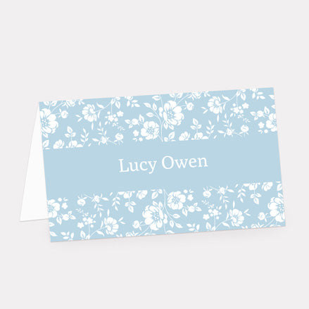 Dainty Flowers Iridescent Place Card