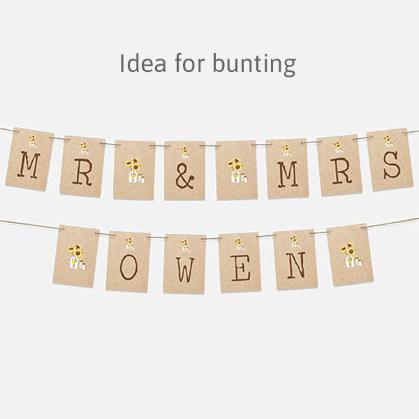 Just Married Campervan - Bunting