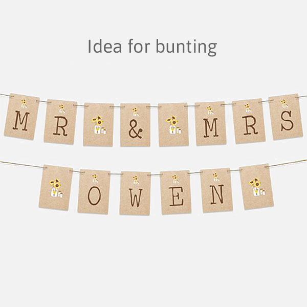 Rustic Wedding Charm - Bunting