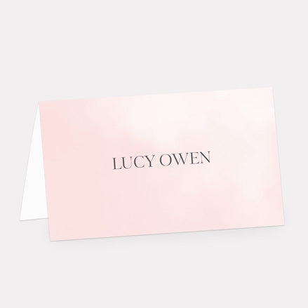 Delicate Inkwash Iridescent Place Card