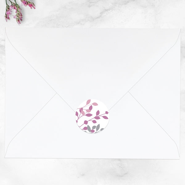 Delicate Leaf Border Envelope Seal - Pack of 70