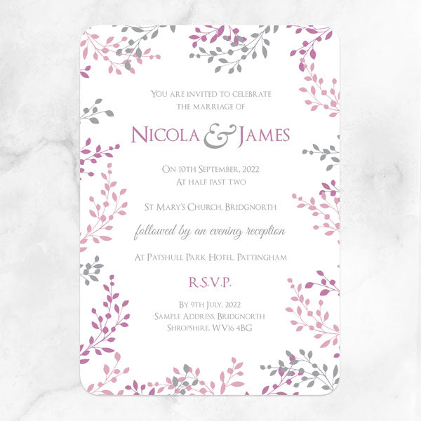Delicate Leaf Border Sample