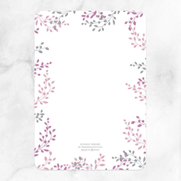 Delicate Leaf Border Evening Invitation