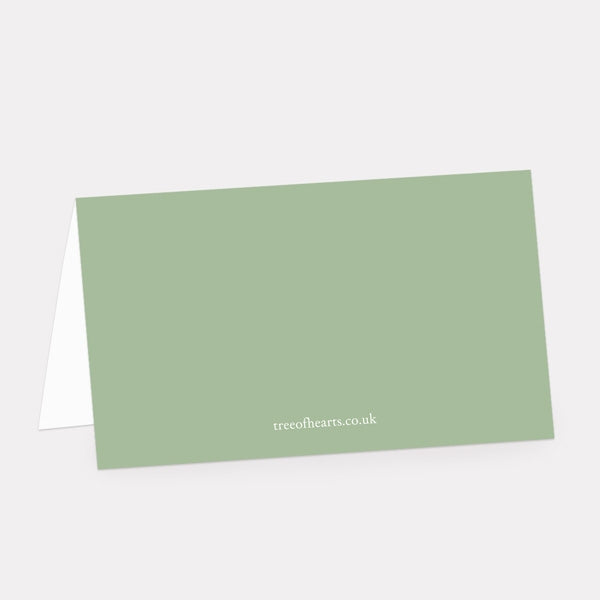 Delicate Leaf Pattern Iridescent Place Card