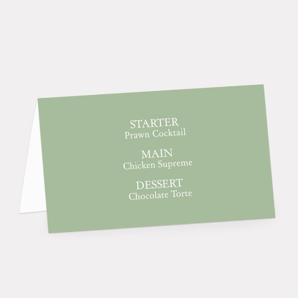 Delicate Leaf Pattern Iridescent Place Card