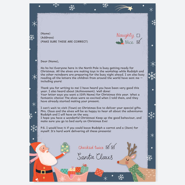 Delivering Presents - Personalised Official Letter from Santa Claus