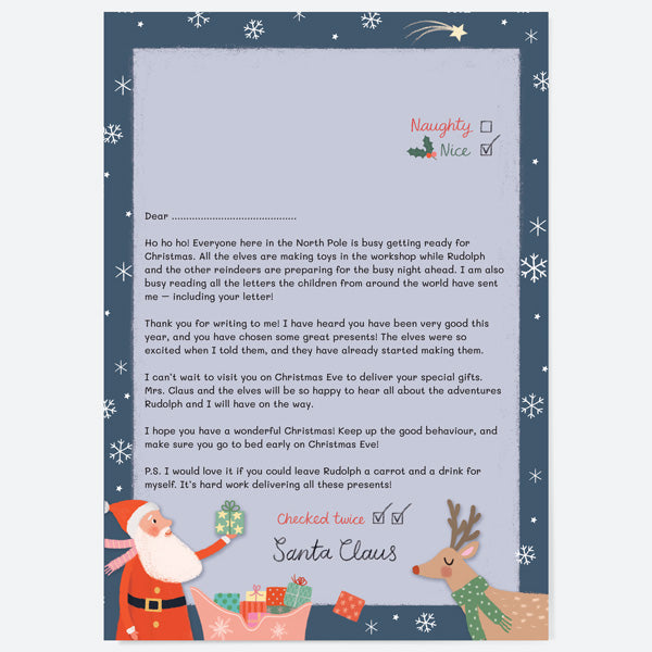 Delivering Presents - Non-Personalised Official Letter from Santa Claus