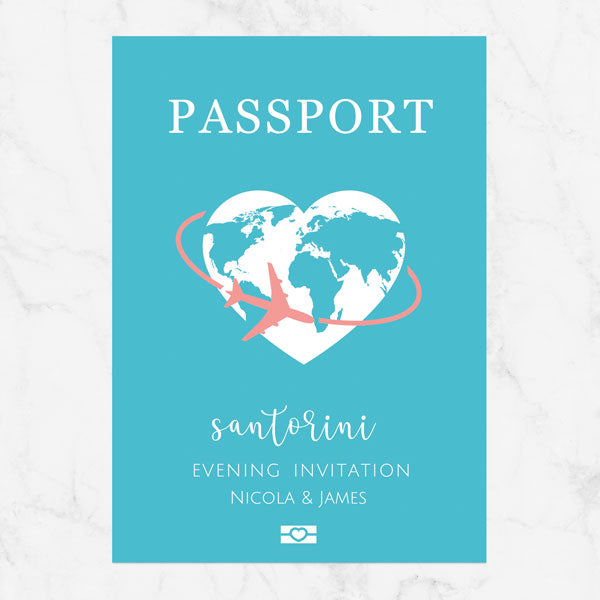 Destination Passport Evening Invitation