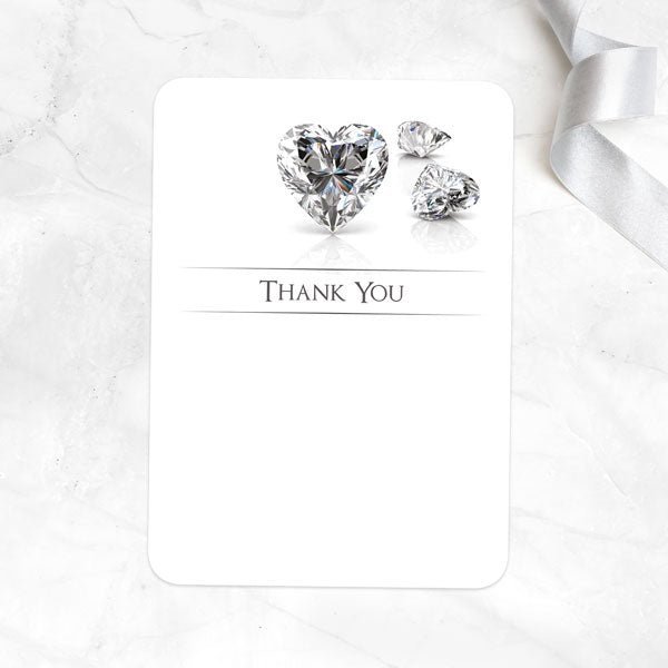 Anniversary Thank You Cards - Diamond Heart