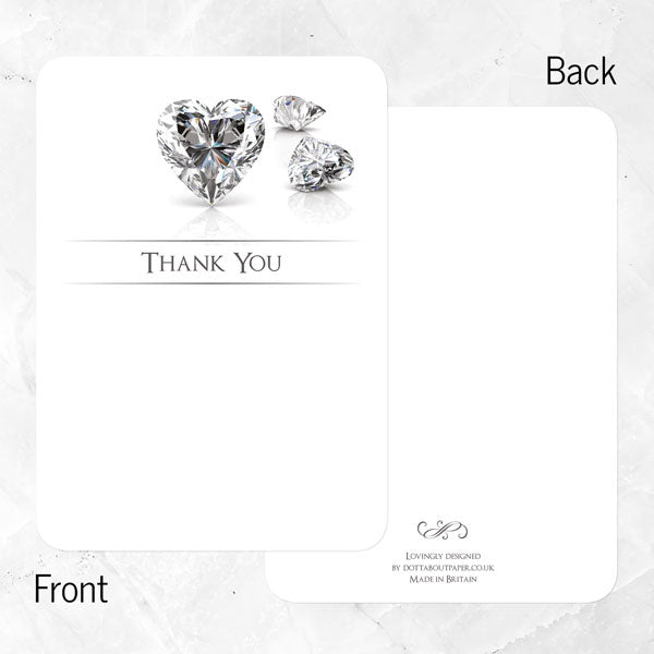 Anniversary Thank You Cards - Diamond Heart