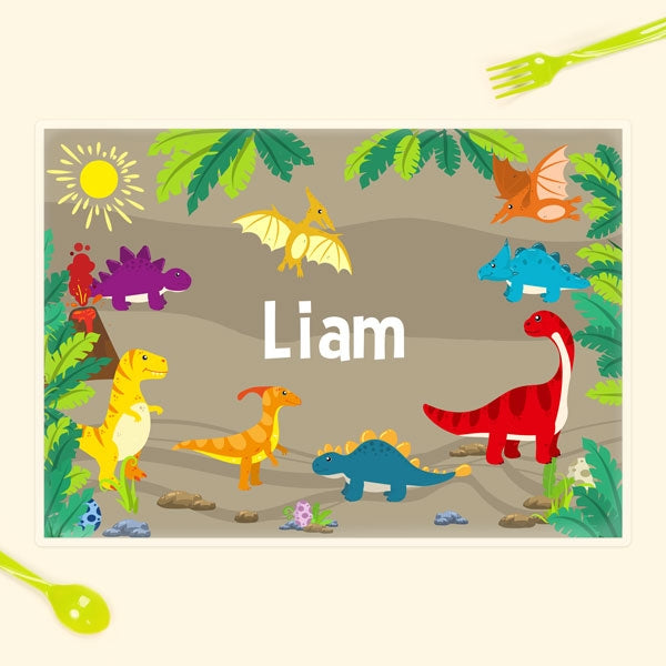 Personalised Kids Placemat - Dinosaur World