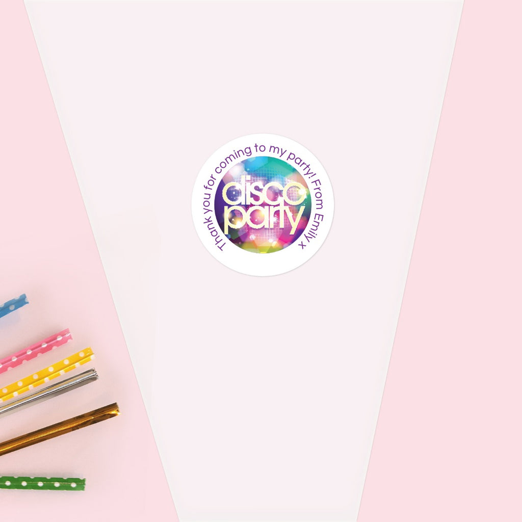 Disco Party - Sweet Cone Bag & Sticker - Pack of 35