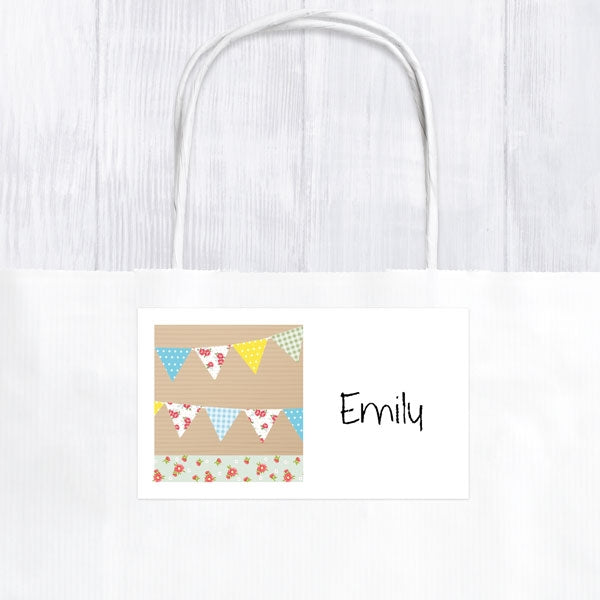 Ditsy Bunting - Party Bag & Sticker - Pack of 10