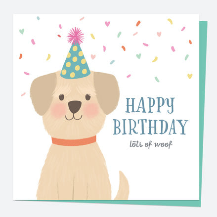 Dog Birthday Card - Lots Of Woof