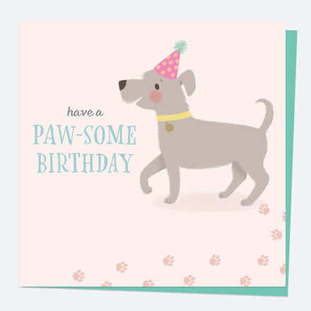 Dog Birthday Card - Paw-some Birthday
