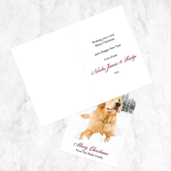 Personalised Christmas Cards - Dog Use Your Own Photo - Pack of 10