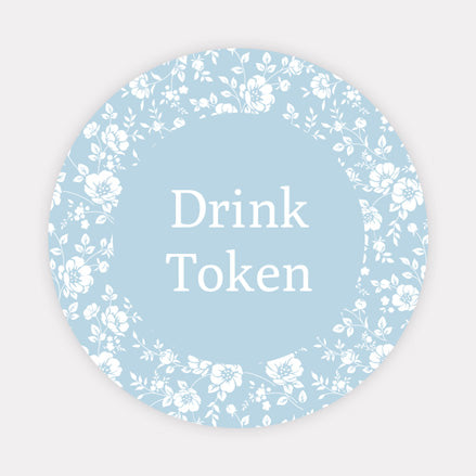 Dainty Flowers - Iridescent Drink Tokens - Pack of 30