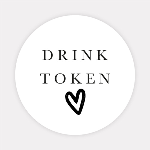 Freehand Script - Iridescent Drink Tokens - Pack of 30