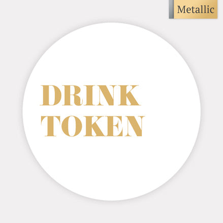 Metallic Ampersand - Metallic Drink Tokens - Pack of 30